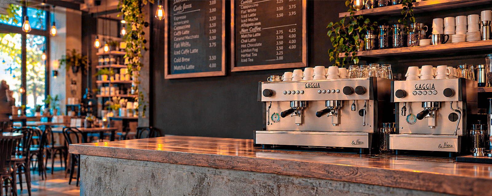 Cafetería con máquina de café CAFIVER