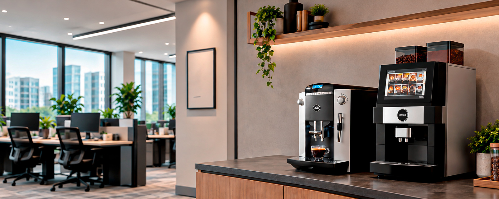 Máquina de café CAFIVER en oficina corporativa