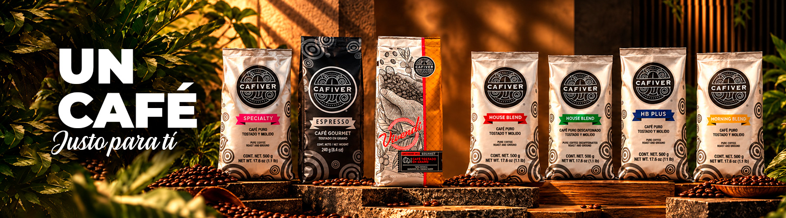 Un café justo para ti — línea de cafés CAFIVER