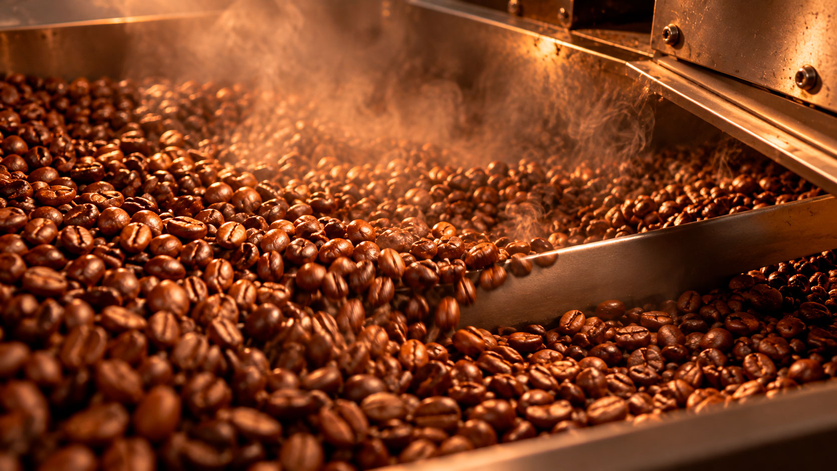 Proceso de tostado de café en instalaciones industriales