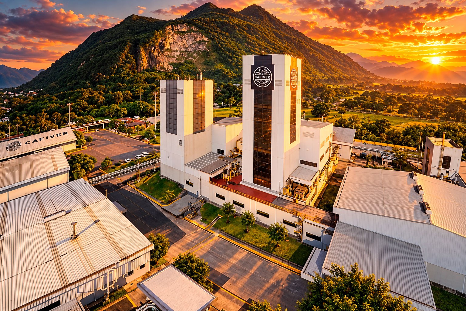 Vista de las instalaciones industriales de CAFIVER en Veracruz